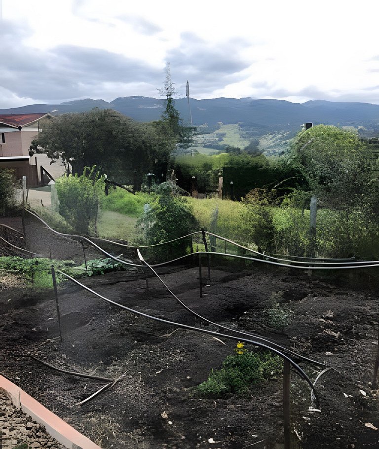 Casa con huerto orgánico.