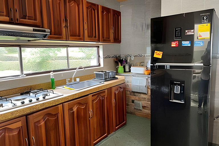 Casa con huerto orgánico.