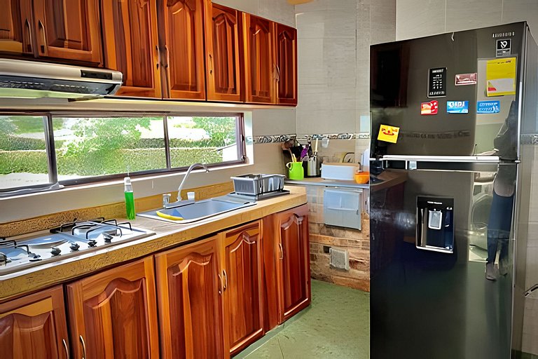 Casa con huerto orgánico.